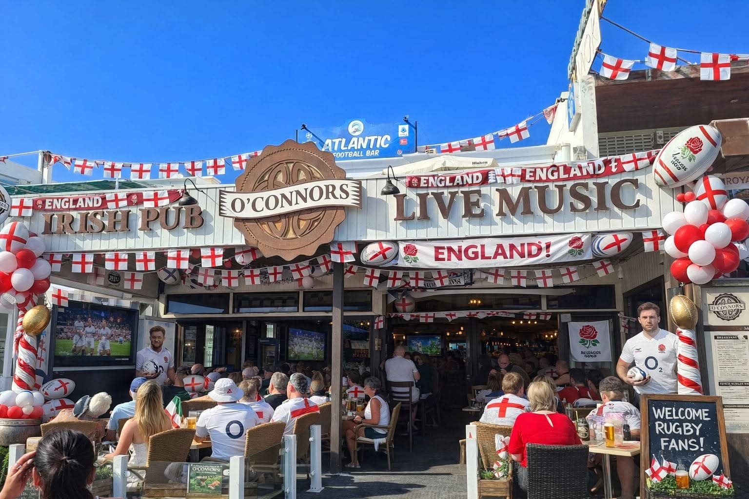 O'Connor's sports bar in Playa Blanca on match day